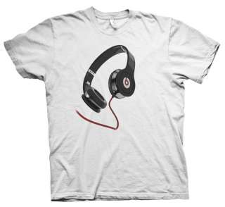 Dr Dre Monster Beats Headphones Solo Music T Shirt White  