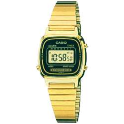 Casio ladies digital watch LA 670WGA 1UWD retro gold  