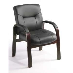   GUEST CHAIR W/ MAHOGANY FINISHED WOOD   Delivered: Office Products