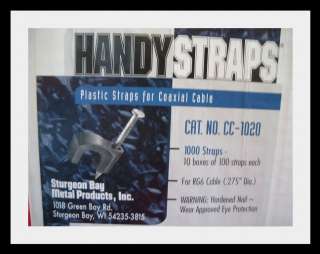 handystraps plastic straps for coaxial cable brand new product