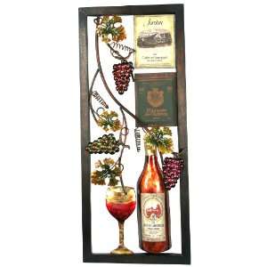  Link Direct A03074/A UPS Metal Wine Bottle and Leaf Wall 
