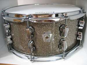 Ludwig Keystone 14x6.5 Snare Drum Pewter Glass Glitter   Clearance 