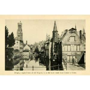  Ghent Historic Image   Original Halftone Print