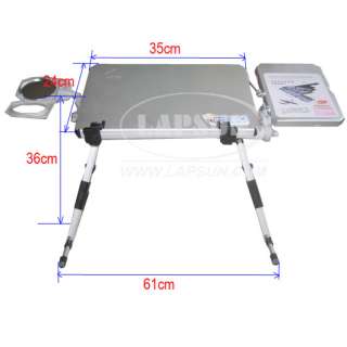 aluminum portable folding mulit functional desk any angle mouse pad cd 