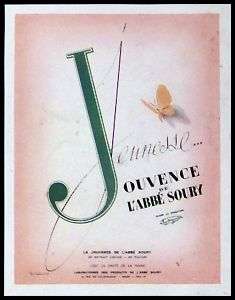   PUBLICITE JOUVENCE DE L ABBE SOURY PHARMACIE AD 1943