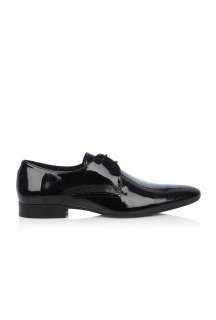 Hudson  Black Punched Patent Leather Dress Shoes by Hudson