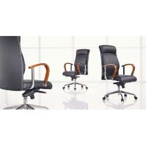   Back Black Leather Xscape Swivel Conference Chair