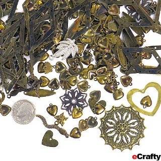 Jewelry Makers Stamped Metal Charms & Pendants Mix F1 50 grams 100 