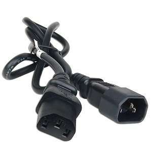    3 Standard Power Cord Extension Cable (Black): Electronics