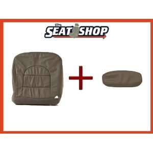  97 98 99 00 Ford F250/350 Grey Leather Seat Cover Bottom 