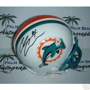  Chris Chambers signed Miami Dolphins Mini Helmet Sports 