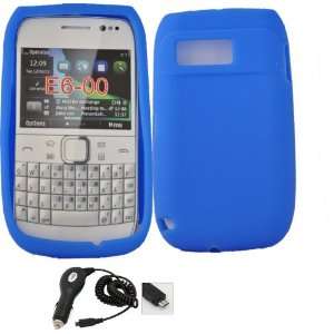  Mobile Palace  Blue silicone skin case cover pouch with car 
