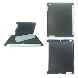  02 Black Polyurethane Leather Smart Cover with Removable Protective 