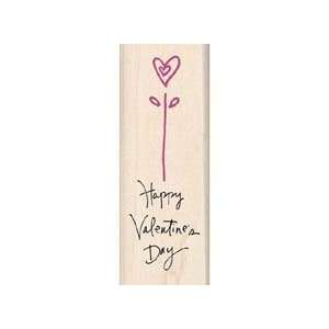  Wood Mounted Rubber Stamp Happy Valentines Day