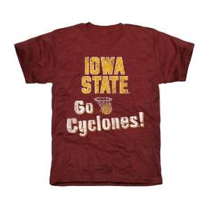 NCAA Iowa State Cyclones Cheering Section Tri Blend T Shirt   Cardinal