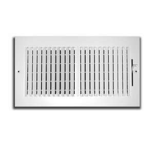   12 Inch x 6 Inch Sidewall or Ceiling Aluminum Register Grille, White