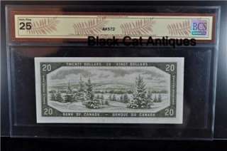 1954 Canada $20 Twenty Dollar Bill BC 33a VF 25 BCS  