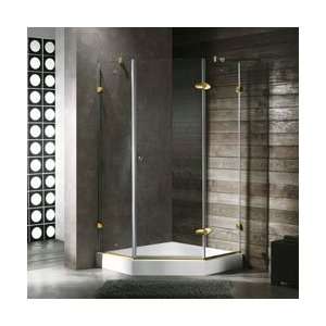   Neo Angle 38 x 38 Clear Glass Shower Enclosure with Shower Base