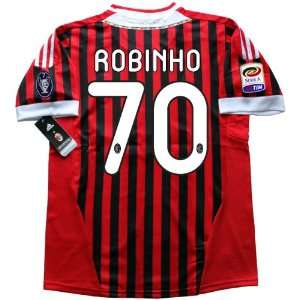 New Soccer Jersey Robinho # 70 Ac Milan Home Football Shirt 2011 12 