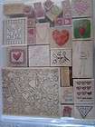 VALENTINES DAY HEART STAMPS RUBBER STAMPS VARIOUS 28 STAMPS