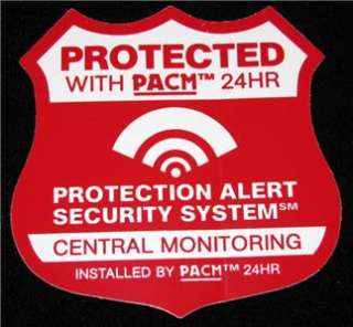 HOME SECURITY ALARM SYSTEM DECALS signs in store too!  