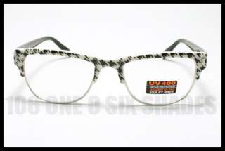   EYE Horn Rimmed Eyeglass Frame Clear Lens Womens LEOPARD Animal Print