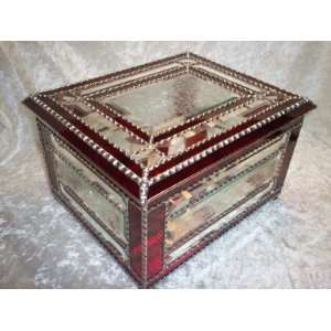 Tiffany Style Stained Glass 6 Piece Jewelry Box. This Jewelry Box 