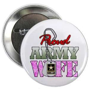  2.25 Button Proud Army Wife 