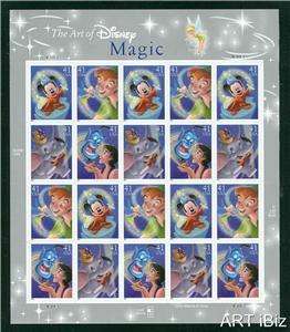Art of Disney Magic Sheet 20 Mint US 41c Stamps 4192 95  