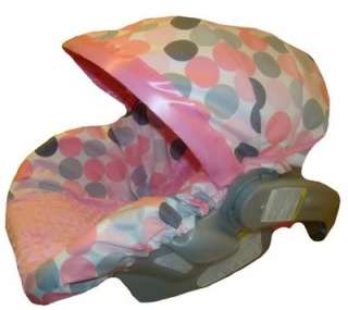 Infant Car Seat Cover for Baby Girl   Spa Disco Dot   Free Ship  