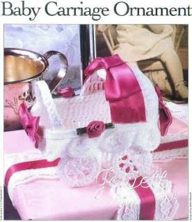 Baby Carriage Ornament, Victorian crochet pattern  