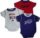 Buffalo Bills 3pc Creeper Onesie Set 0 3 Month Baby Infant NFL NEW