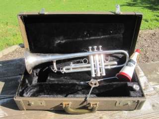 Vintage Bach Mercedes II Silver Trumpet W/ Case  