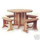 Cedar Outdoor Furniture Patio Dining Picnic Table Set