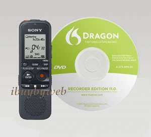 Sony ICD PX312D Digital Voice Recorder w/Dragon V10  