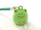 Green Frog Bell Mobile Cell Phone Charm Strap 0.7  