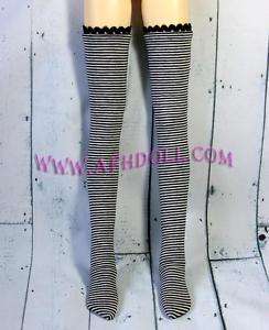 Black White Stripe Stockings SD 1/3 BJD Super Dollfie  