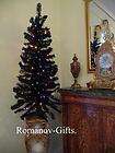 Sparkling BLACK Christmas Tree Pre lit with Multi colored lights,4 Ft 