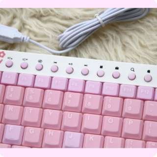 HelloKitty Cute Keyboard Typting Tool Pink and White 2  