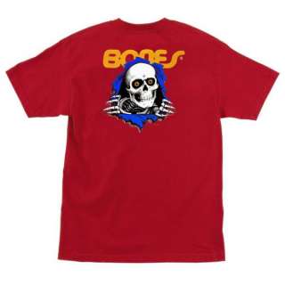 Powell Peralta BONES RIPPER Skateboard Shirt RED XL  