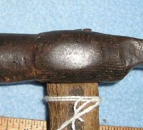 Early Hand Forged Brick Masons Hammer with Decorative Marks  