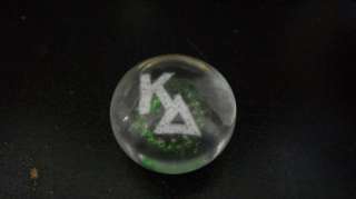 Kappa Delta Sorority Glass Paper Weight Green Bubbles  