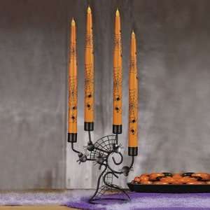 Halloween Battery Operated Taper Candles   Party Decorations & Lamps 