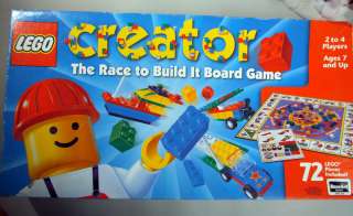 LEGO creator Race to build it Board Game with some Lego pieces  