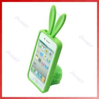 Rabbit Soft Silicon Gel Case Cover Skin For iPhone 4G  