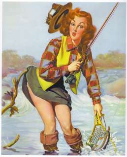 Vaughan Bass, 268 ~ Red Head Trout Fishing Pin Up  