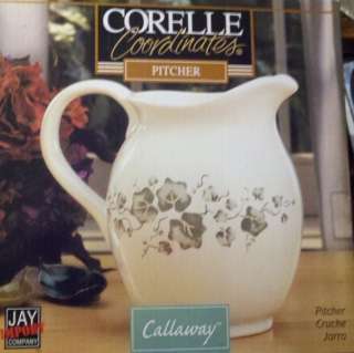 Corelle CALLAWAY IVY Stoneware Earthenware NEW 70 oz Pitcher in Box by 
