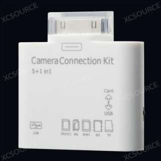 5in1 USB Camera Connection Kit SD TF Card Reader Adapter for Apple 