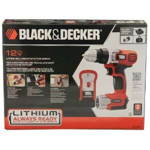 Black & Decker 12 Volt Lithium Drill/Driver with Stud Sensor Holds 