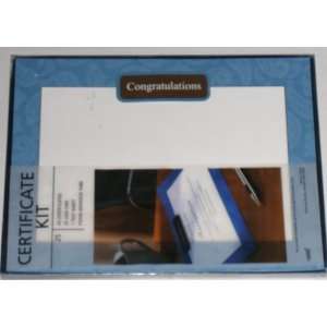   Certificate Kit 25ct Printer Friendly Blue Border Blank Forms Office